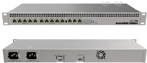Маршрутизатор MikroTik RB1100AHx4 7.5 Гбит/с, 13x 1G Ethernet, 1х microSD, 802.3at