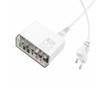 Зарядное устройство USB Hoco N36 <QC3.0, 65Вт, 3А, 3xUSB, 3xType-C> (белый)