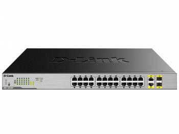 Коммутатор D-Link DGS-1026MP/A1A (24x10/100/1000Base-T с поддержкой PoE, 2x100/1000Base-T/SFP)