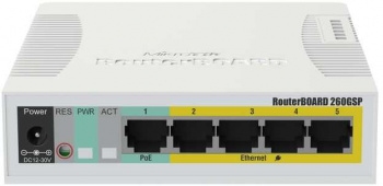 Коммутатор Mikrotik RB260GSP (CSS106-1G-4P-1S)