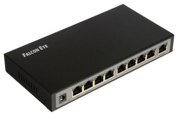Сетевой коммутатор FALCON EYE FE-108E-POE, 9 портов 10/100 Мбит/с (8 PoE)