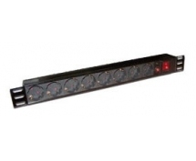 Блок распределения питания Lanmaster TWT-PDU19-10A8P гор.размещ. 8xSchuko базовые 10A без вилки