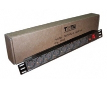 Блок распределения питания Lanmaster TWT-PDU19-10A8P гор.размещ. 8xSchuko базовые 10A без вилки