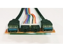 Планка в корпус 1007BK USB 3.0 (2xUSB3.0, HD-Audio PCB baord, Cable)