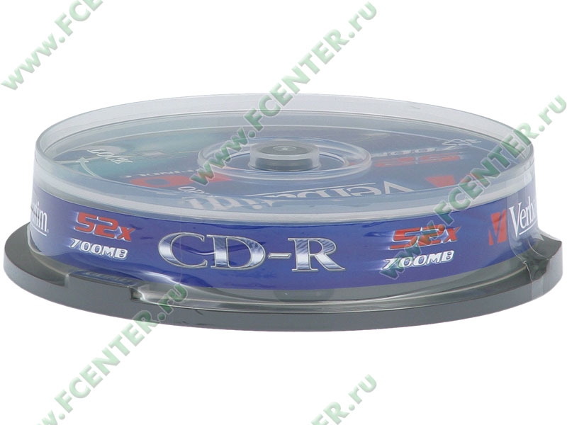 Диски CD-R 700MB Verbatim 52x (43437) <10 шт, на шпинделе, упаковка>
