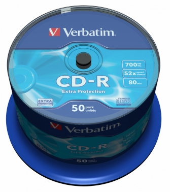 Диски CD-R 700MB Verbatim 52x (43351) <50 шт, на шпинделе, упаковка>