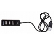 Разветвитель USB 2.0 Buro (BU-HUB4-0.5L-U2.0) 4xUSB2.0 (черный)