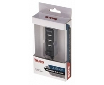 Разветвитель USB 2.0 Buro (BU-HUB4-0.5L-U2.0) 4xUSB2.0 (черный)