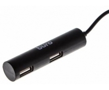 Разветвитель USB 2.0 Buro (BU-HUB4-0.5R-U2.0) 4xUSB2.0 (черный)