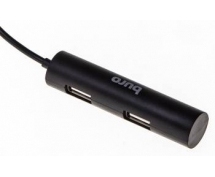 Разветвитель USB 2.0 Buro (BU-HUB4-0.5R-U2.0) 4xUSB2.0 (черный)
