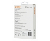 Разветвитель USB 3.0 Type-C Digma HUB-3U3.0С-UC-G (3xUSB3.0 + 1xType-C)