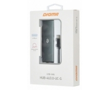 Разветвитель USB 3.0 Type-C Digma HUB-4U3.0-UC-G (4xUSB3.0)