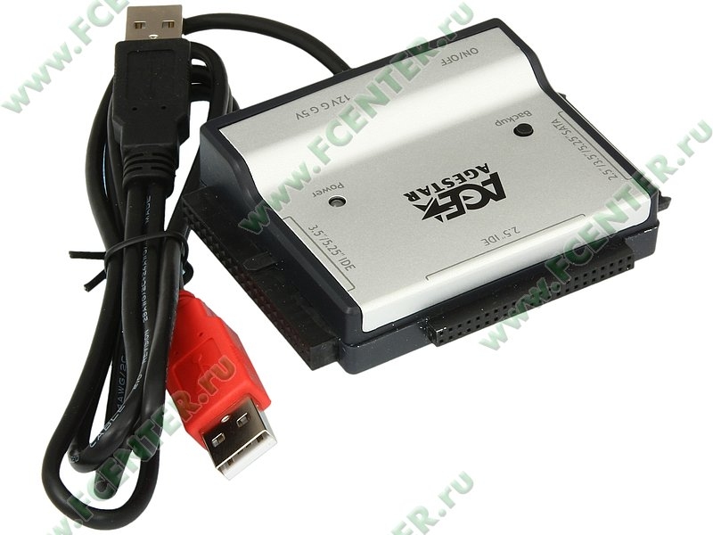 Адаптер USB 2.0 A(m) - SATA/IDE Agestar (FUBCA/P) <с блоком питания>