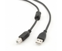 Кабель USB 2.0 A(m) - B(m) 3.0m Gembird Cablexpert (CCF-USB2-AMBM-10) с фильтром (черный)