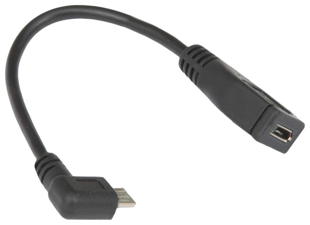 Кабель USB 2.0 micro-B(m) - mini-B(f) 0.1m Flextron (ACU2-micBMminiBF-90-Ni-0.1-01-P1) угловой
