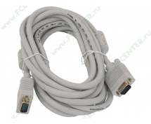 Кабель D-Sub(m) - D-Sub(m)  5.0м Gembird Cablexpert (CC-PPVGA-5M) Premium (белый)
