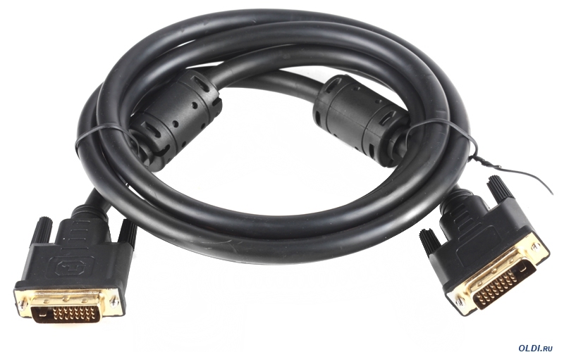 Кабель DVI-D(m) - DVI-D(m)  1.8м Vcom (VDV6300-1.8M) <Dual Link>
