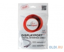 Кабель DP(m) - DP(m)  1.8м Gembird Cablexpert (CC-DP-6) (черный)