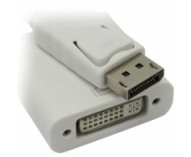 Переходник DP(m) - DVI-D(f) Telecom (TA557) 0.2м (белый)