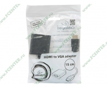 Переходник HDMI(m) - D-Sub(f) + аудио Gembird Cablexpert (A-HDMI-VGA-03) 0.15м
