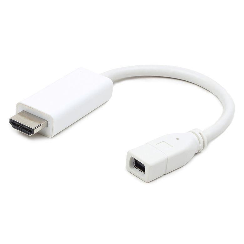 Переходник mini-DP(f) - DP(m) Gembird Cablexpert (A-mDPF-DPM-001-W) (белый)