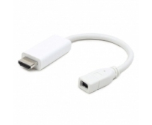 Переходник mini-DP(f) - DP(m) Gembird Cablexpert (A-mDPF-DPM-001-W) (белый)