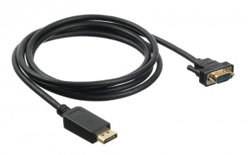 Кабель аудио-видео Buro 1.1v DisplayPort (m)/VGA (m) 2м. Позолоченные контакты черный (BHP DPP_VGA-2