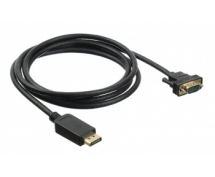 Кабель аудио-видео Buro 1.1v DisplayPort (m)/VGA (m) 2м. Позолоченные контакты черный (BHP DPP_VGA-2