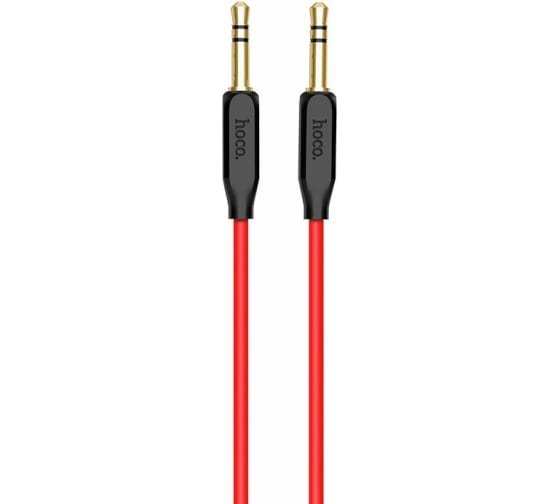 Кабель аудио 3.5(m) - 3.5(m) 1.0м Hoco (UPA11) (красный)
