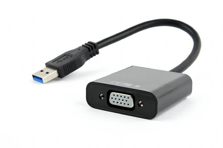 Переходник USB 3.0 A(m) -> D-Sub(f) Cablexpert (AB-U3M-VGAF-01) черный