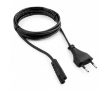 Кабель питания  1.0м Cablexpert (PC-184/2-1M) для ноутбуков (CEE 7/16-C7) <2-pin> (черный)