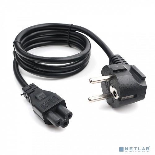 Кабель питания  1.0м Cablexpert (PC-186-ML12-1M) для ноутбуков (Schuko-C5) <3-pin> (черный)