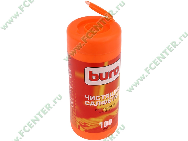 Чистящие салфетки BURO BU-Tscreen (Туба, 100шт) для экранов и оптики