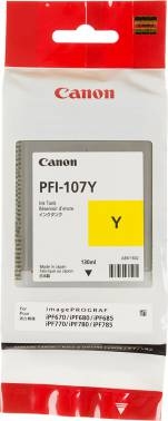 Картридж CANON PFI-107Y для Canon iPF680/685/780/785 (130ml) желтый