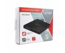 Дисковод внешний DVD+RW Gembird DVD-USB-02-SV <USB 2.0> (серебристый)