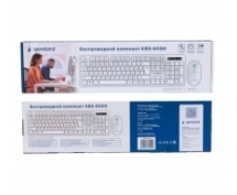 Комплект клавиатура+мышь Gembird KBS-6000-W <USB> беспроводной (белый)