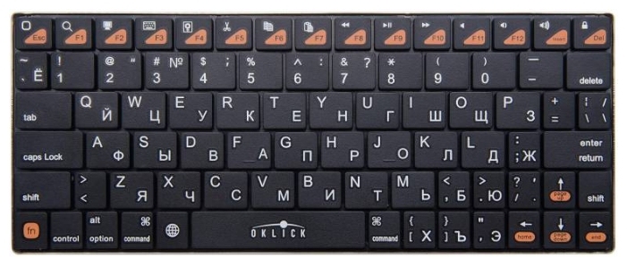 Клавиатура Oklick 840S <Bluetooth> (черная)