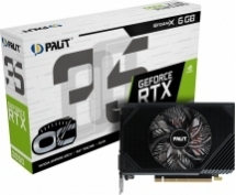 Видеокарта  6GB Palit RTX 3050 StormX OC <GDDR6, 96b, DVI-D, HDMI, DP, RTL>