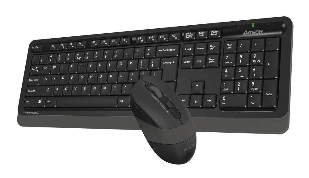 Комплект клавиатура+мышь A4Tech Fstyler FG1010 <USB> беспроводной (черно-серый)