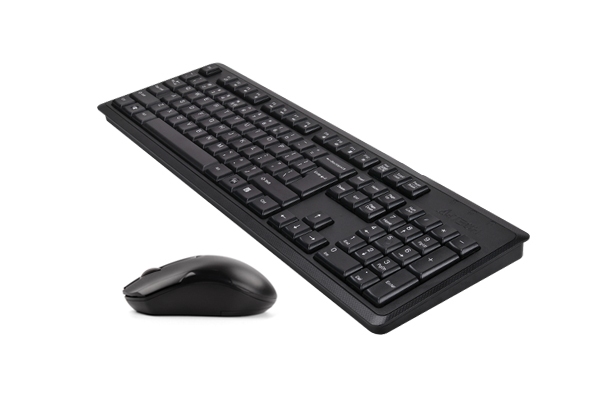 Комплект клавиатура+мышь A4Tech 4200N <USB> беспроводной (черный)
