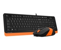 Комплект клавиатура+мышь A4Tech Fstyler F1010 <USB> (черно-оранжевый)