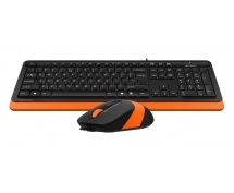 Комплект клавиатура+мышь A4Tech Fstyler F1010 <USB> (черно-оранжевый)