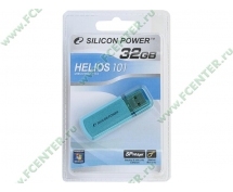 Накопитель  32GB Silicon Power Helios 101 (SP032GBUF2101V1B) <USB2.0> <синий>