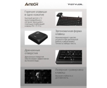 Клавиатура A4Tech Fstyler FK10 <USB> (черно-серая)