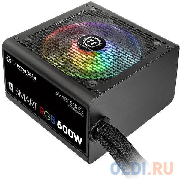 Блок питания  500Вт Thermaltake Smart RGB (SPR-500AH2NK-2) <ATX 2.3, 120мм, 80+, RGB>