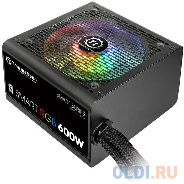 Блок питания  600Вт Thermaltake Smart RGB (SPR-600AH2NK-2) <ATX 2.3, 120мм, 80+, RGB>