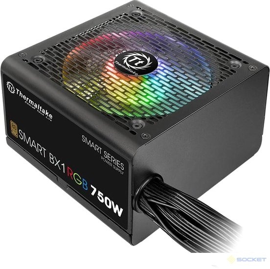 Блок питания  750Вт Thermaltake Smart BX1 RGB (SP-750AH2NKB-2) <ATX 2.4, 120мм, 80+ Bronze, RGB>