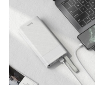 Внешний портативный аккумулятор Hoco J73 30000мАч 2А (белый)