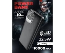 Внешний портативный аккумулятор PERFEO Atomic Age 10000mAh (PF_E1474) (черный)