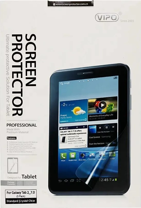 Пленка защитная для SAMSUNG Galaxy Tab2 7'' Vipo прозрачная (3шт)